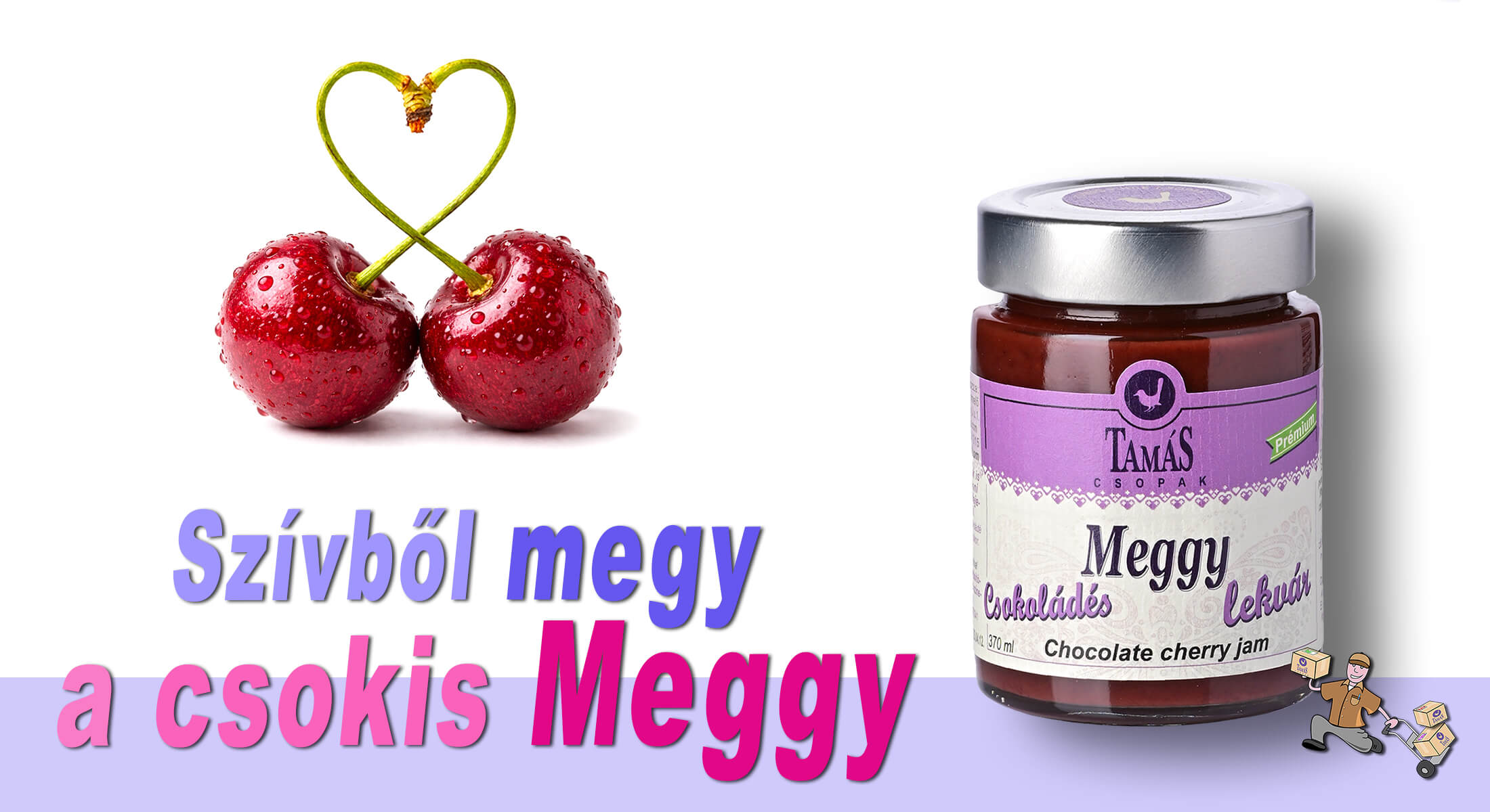 Valentin napi csokis meggy lekvár