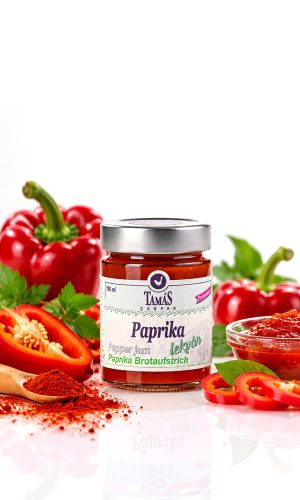 Tamás Pince Paprika lekvár termékfotója, piros paprikával